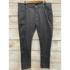 Kaalu Stretch Pants Mens Size 38X32 Grey Twill Skinny Fit Casual Pants New